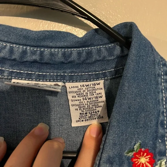 Embroidered Button Up - Picture 2 of 2